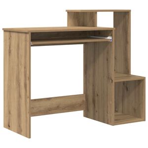 vidaXL Skrivbord Artisan Ek Konstruerat tr&auml; 106 x 41 x 88.5 cm