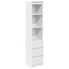 vidaXL Highboard vit 37,5x35x180 cm konstruerat tr&auml;