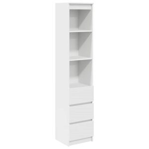 vidaXL Highboard vit 37,5x35x180 cm konstruerat tr&auml;