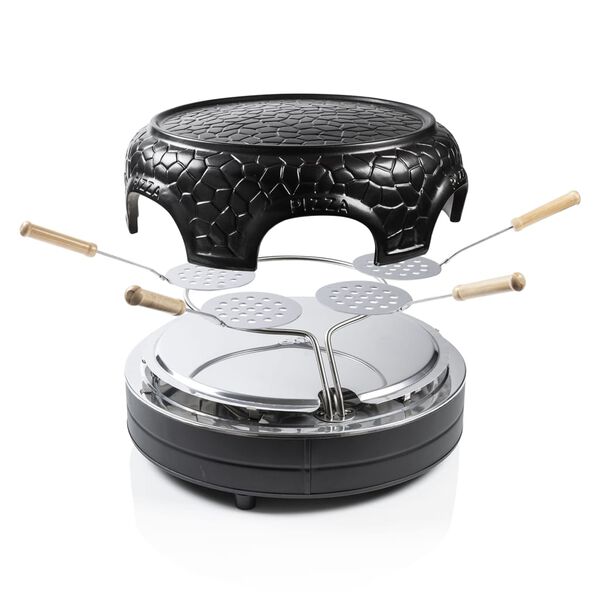 Bestron Pizzaugn f&ouml;r 4 personer APD400Z 800 W svart