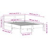 vidaXL S&auml;ngram utan madrass 140x190 cm massiv furu