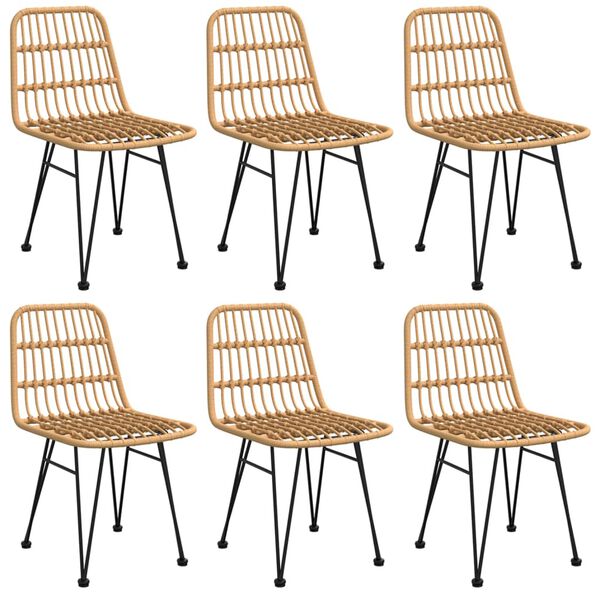 vidaXL Matgrupp f&ouml;r tr&auml;dg&aring;rden 7 delar konstrotting