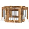 vidaXL Hundgrind med st&auml;llningar 6 pcs Gammalt tr&auml; 60 x 60 cm