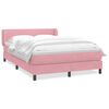 vidaXL Rams&auml;ng med madrass rosa 140x210 cm sammet