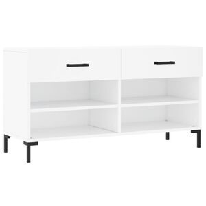 vidaXL Skob&auml;nk vit 102x35x55 cm konstruerat tr&auml;
