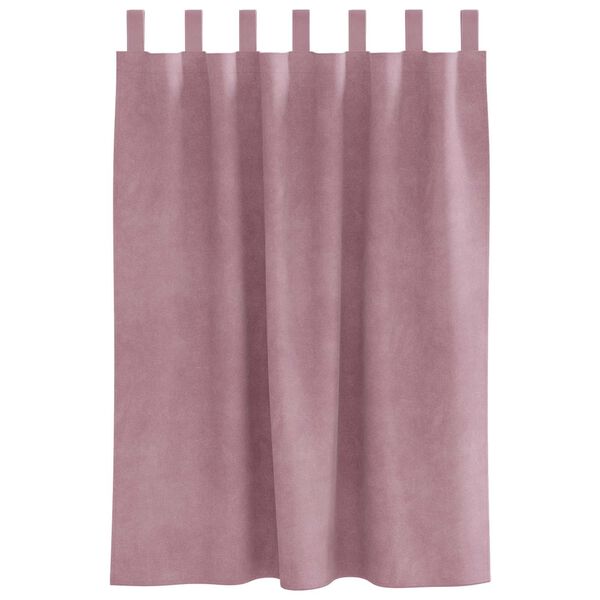vidaXL Mörkläggningsgardiner 2 pcs Mörkrosa 140 x 140 cm Sammet