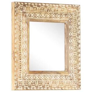 vidaXL Handsnidad spegel 50x50x2,6 cm massivt mangotr&auml;