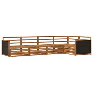 vidaXL Utomhussoffset 5 pcs Naturlig 323 x 164,5 x 73 cm