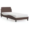 vidaXL Bed with Mattress "Dover" Brown 80x200 cm Faux Leather