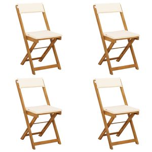 vidaXL Utem&ouml;bler Bistro Stolar 4 pcs Gr&auml;ddvit 40 x 53 x 80 cm