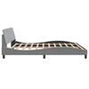 vidaXL Bed Frame "Dover" Light Grey 200x200 cm Fabric