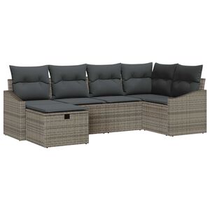vidaXL Soffset med kudde 7 pcs konstrotting