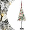 vidaXL Julgran med 150 LED-lampor med stativ Vit 120 cm PE och St&aring;l