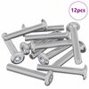 vidaXL Huvudl&aring;s Skruv 12 pcs Silver M6 x 35 mm St&aring;l