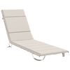vidaXL Solstol Kudde GEMERT 100% Polyester Vit 200 x 60 x 3 cm