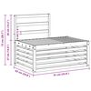vidaXL Utomhussoffset 2 Stycke Naturf&auml;rg 182,5 x 63 x 73 cm