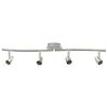 vidaXL Takspotlight med str&aring;lkastare Nickel 61 x 10 x 12,5 cm Metall