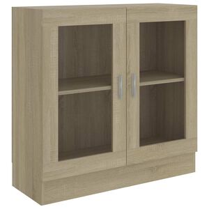 vidaXL Vitrinsk&aring;p sonoma-ek 82,5x30,5x80 cm konstruerat tr&auml;