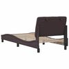 vidaXL Bed Frame without Mattress Dark Brown 90x190 cm Fabric