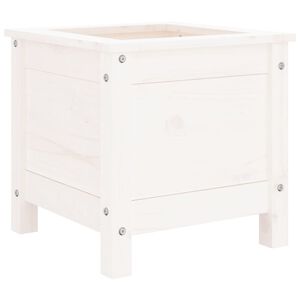 vidaXL Odlingsl&aring;da 40x40x39 cm vit massiv furu