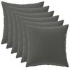 vidaXL Kudd&ouml;verdrag 6 st HEERLEN Antracit 40 x 40 cm Polyester