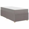 vidaXL S&auml;ngram med madrass Taupe 80 x 200 cm tyg