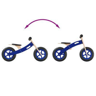 vidaXL Balanscykel för barn med luftdäck blå