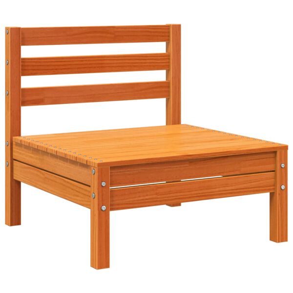 vidaXL Tr&auml;dg&aring;rdssoffa utan armst&ouml;d vaxbrun massiv furu