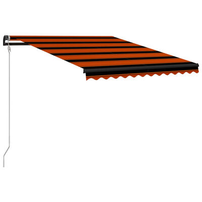 vidaXL Markis automatiskt infällbar 300x250 cm orange och brun