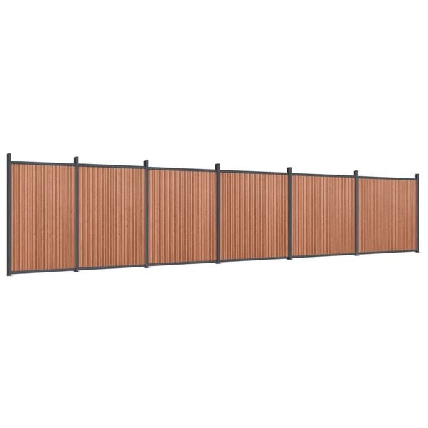 vidaXL Staketpanel brun 1045x186 cm WPC