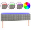 vidaXL S&auml;nggavel LED ljusgr&aring; 200x5x78/88 cm sammet