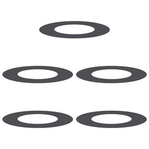 vidaXL l&auml;mplig f&ouml;r Flat Tr&auml;dringar 5 pcs Svart &Oslash;40 / 70 cm St&aring;l