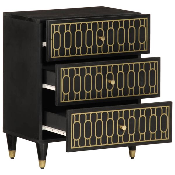 vidaXL Sängbord 50x33x60 cm massivt mangoträ