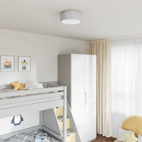 vidaXL Taklampa med str&aring;lkastare Gr&aring; 30 x 30 x 13,5 cm tyg