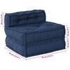 vidaXL Modulär soffa Indigo 70 x 70 x 56 cm tyg
