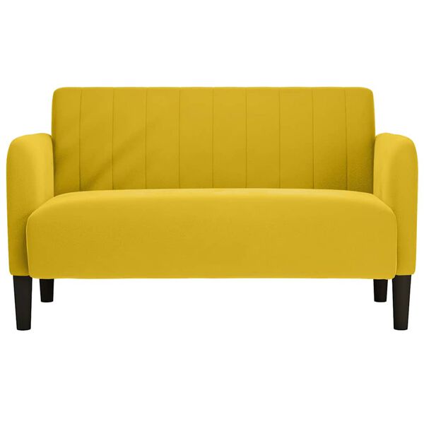 vidaXL Loveseat soffa gul 109 cm sammet