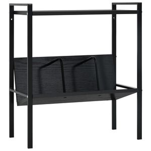 vidaXL Bokhylla 2 hyllplan svart 52x28x59 cm konstruerat tr&auml;