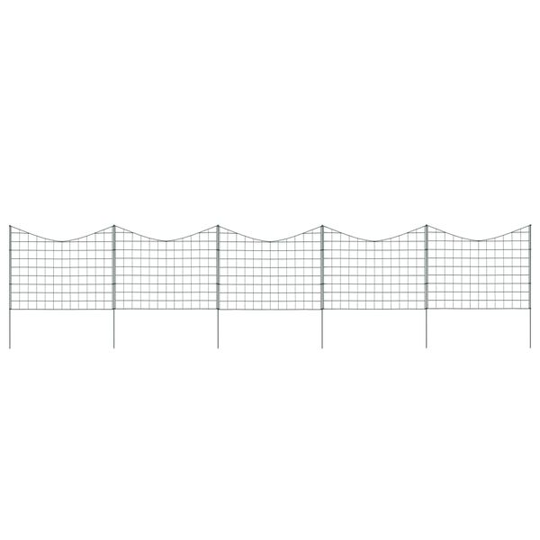 vidaXL Staket låg båge 77,5x64 cm grön