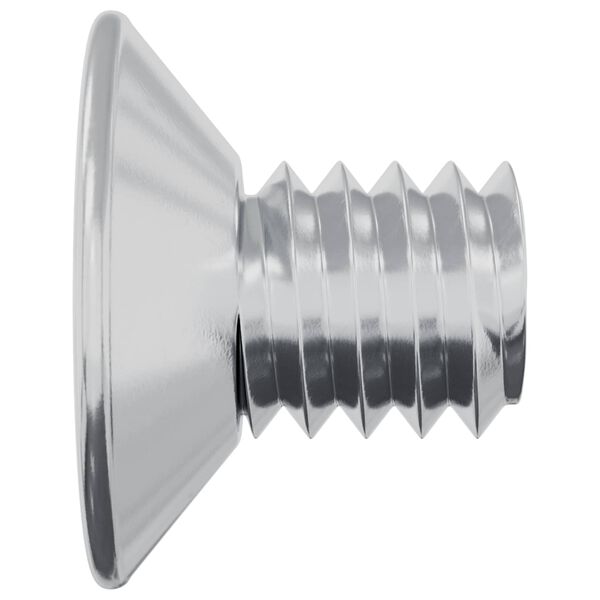 vidaXL F&ouml;rs&auml;nkta huvuds&auml;ttningar 2 pcs Silver M4 x 6 mm St&aring;l