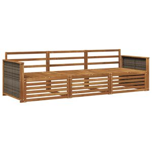 vidaXL Utomhussoffset 3 pcs Naturlig Massivt Akaciatr&auml;