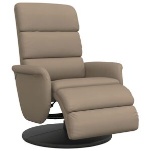 vidaXL Reclinerf&aring;t&ouml;lj med fotst&ouml;d cappuccino konstl&auml;der
