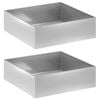 vidaXL Tr&auml;dg&aring;rdsplanterare 2 st Silver 80 x 80 x 30 cm