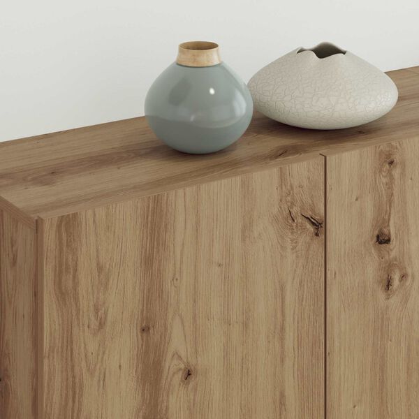 vidaXL TV-sk&aring;p V&auml;ggmonterad 4 pcs Artisan Ek Konstruerat tr&auml;