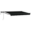 vidaXL Manuell utdragbar markis med LED-lampor 3,5 x 2,5 m