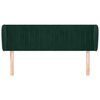 vidaXL S&auml;nggavel med kanter m&ouml;rkgr&ouml;n 147x23x78/88 cm sammet
