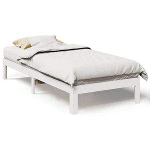 vidaXL S&auml;ngram utan madrass vit 80x200 cm massiv furu