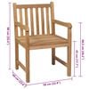 vidaXL Tr&auml;dg&aring;rdsstolar 8 st med beige dynor massiv teak