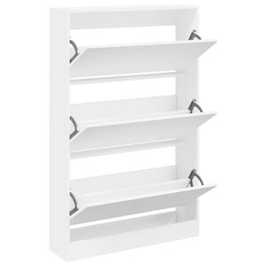 vidaXL Skohylla vit 80x21x125,5 cm konstruerat tr&auml;