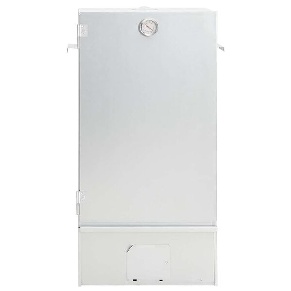 vidaXL R&ouml;ktunna och grill med tr&auml;flis 44,5x29x83 cm galvaniserat st&aring;l