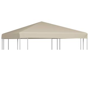vidaXL Paviljongtak 310 g/m&sup2; 3x3 m beige